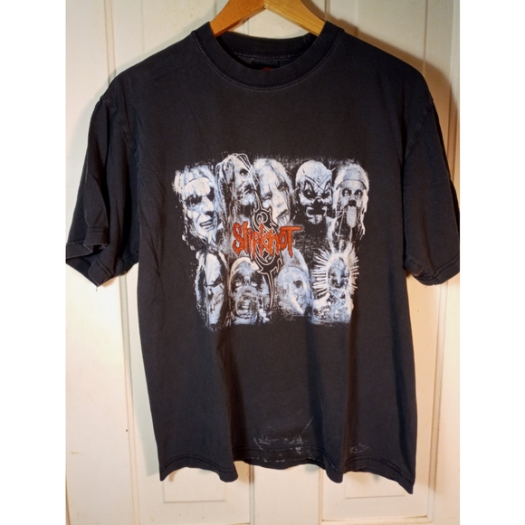 *SOLD* Distressed DESTROYED Slipknot rock metal band tee T-shirt concert tour L - Picture 1 of 7